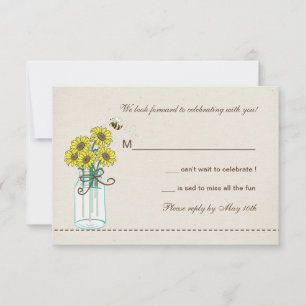 Mason Jar Arrangement Response Card