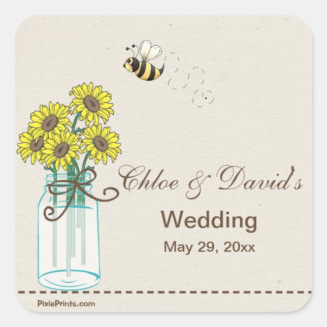 Mason Jar Arrangement Sticker (Front)