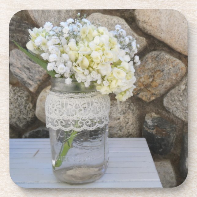 Mason Jar Bouquet Coaster (Front)
