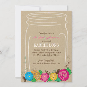 Mason Jar Bridal Shower Invitation