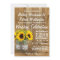 Mason Jar Burlap Sunflower Wedding Invitations