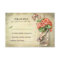 mason jar & coral flowers RSVP cards