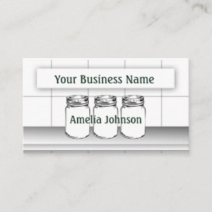 Mason Jar Custom Your Item Modern Business Card