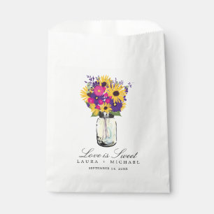 Mason Jar Daisies and Sunflowers Favours Favour Bags