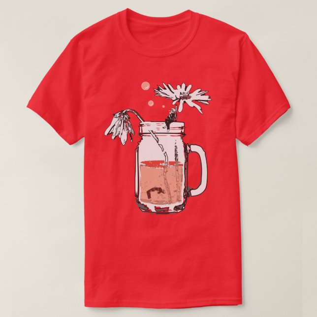 mason jar daisies T-Shirt (Design Front)