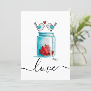Mason Jar of Love Holiday Card