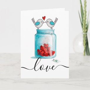 Mason Jar of Love Holiday Card
