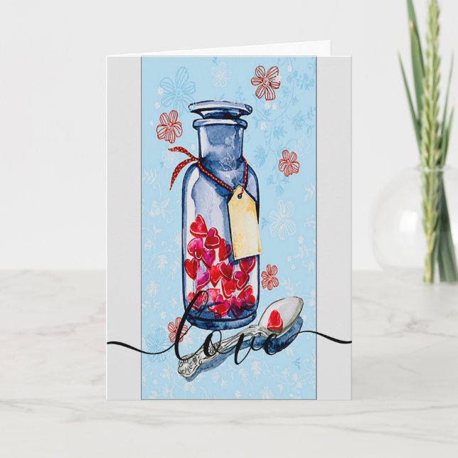Mason Jar of Love Holiday Card (Front)