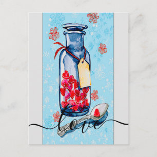 Mason Jar of Love Postcard