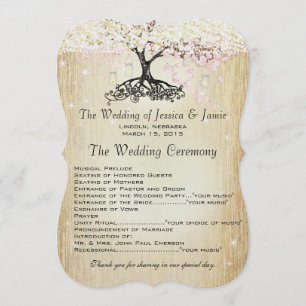 Mason Jar Pink Rose Gold Heart Leaf Tree Program Programme