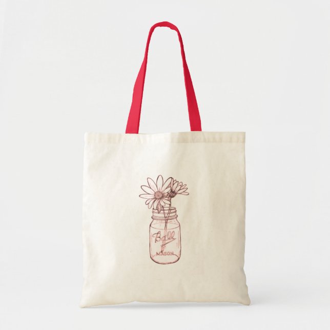 Mason Jar Tote Bag (Front)