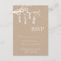 Mason Jar Wedding RSVP