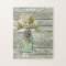 Mason jar wildflower barn wood french country