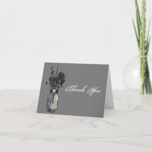 Mason Jar & Wildflowers Note Card