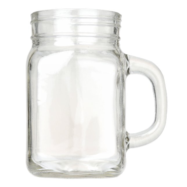 MASON JAR WITH HANDLE 12 OZ (Front)