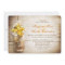 Mason jar & yellow white flowers wedding invites