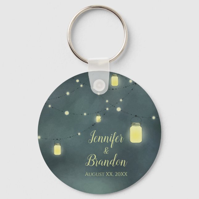 Mason Jars Summer Night Key Ring (Front)