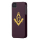 Mason Masonic Product on Brown Case-Mate iPhone Case (Back Left)