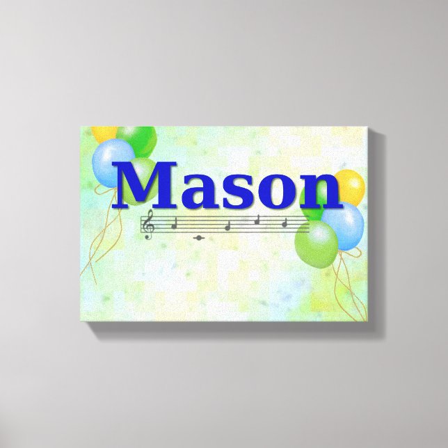 Mason Name Canvas Print (Front)