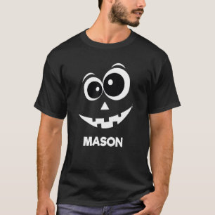 Mason Pumpkin Silhouette Fun Halloween Idea Kids T-Shirt