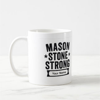 Mason Stone Strong Custom Name Mug