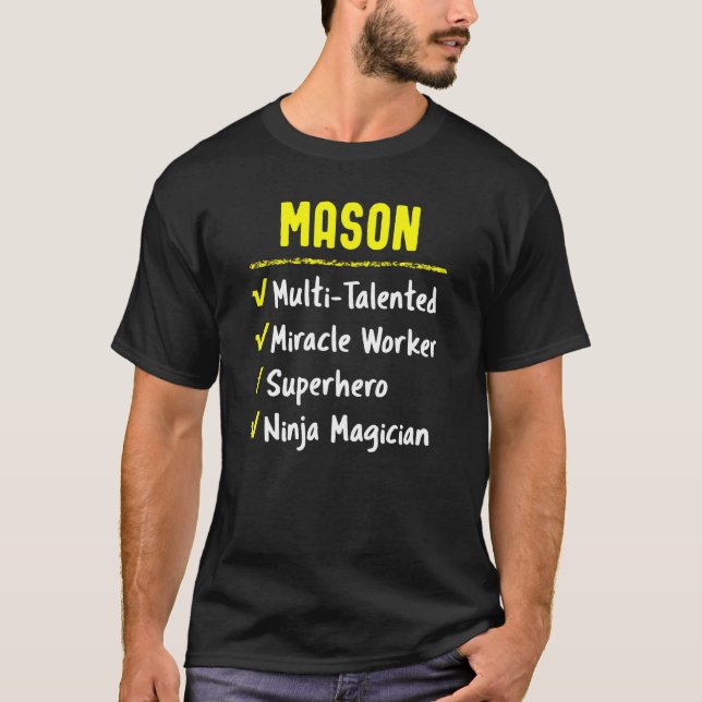 Mason Talented Miracle Worker Superhero Ninja T-Shirt (Front)