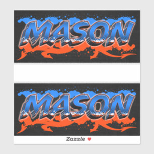 Mason Vorname Name Graffiti Aufkleber Sticker