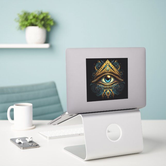 Masonic All Seeing Eye (Laptop On Desk)