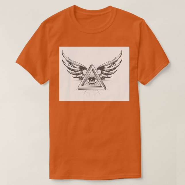 Masonic All seeing Eye inside Triangle T-Shirt (Design Front)