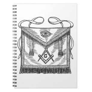 Masonic Apron Spiral Notebook