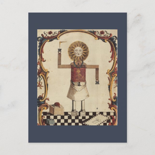 Masonic art postcard (Front)