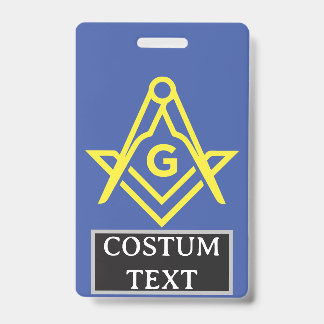 Masonic blue ID badge