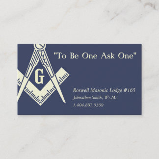 Masonic Business Card