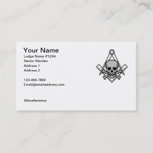 Masonic Business Card 1