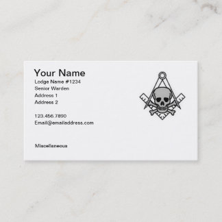 Masonic Business Card 1