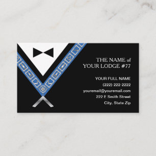 Masonic Business Cards Freemason Officer Jewels