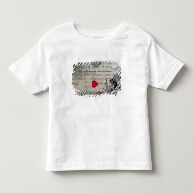 Masonic certificate, 1785 toddler T-Shirt (Front)