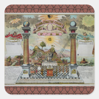 Masonic Chart 2 Square Sticker