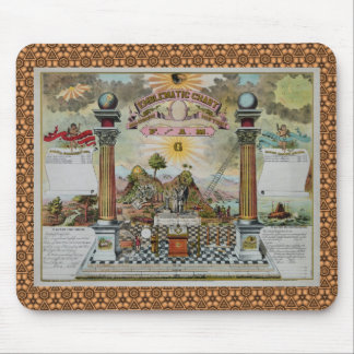 Masonic Chart (with custom border) Mouse Pad