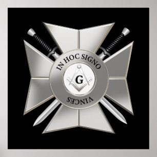 Masonic cross poster