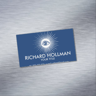 Masonic eye magnetic business card