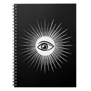 Masonic eye spiral notebook