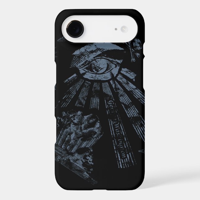 Masonic Fantasy blue Case-Mate iPhone Case (Back)