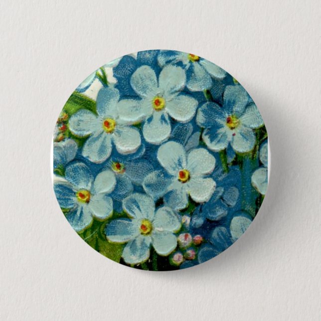 Masonic Freemason Forget-Me-Nots 6 Cm Round Badge (Front)