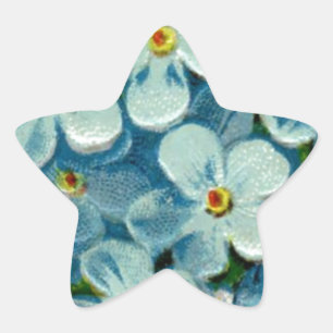 Masonic Freemason Forget-Me-Nots Star Sticker