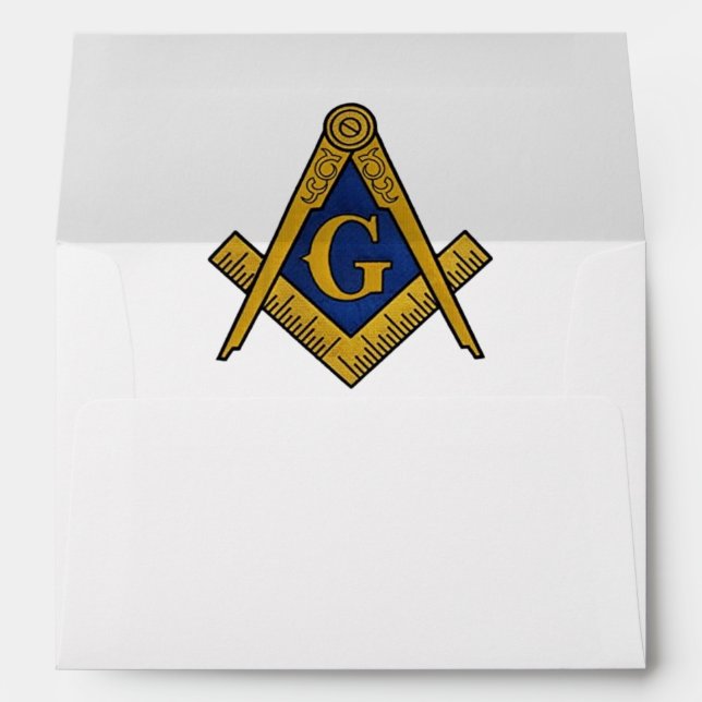 Masonic Freemason Masonry Return Address Envelope (Back (Bottom))