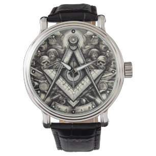 Masonic Freemason Square And Compass Watch