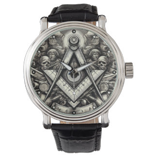 Masonic Freemason Square And Compass Watch