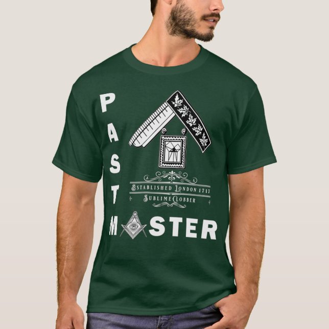 Masonic Freemason with Past Master Artwork T-Shirt (Front)