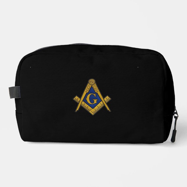 Masonic Freemasons Masonry Oes Square and Compass Dopp Kit (Front)